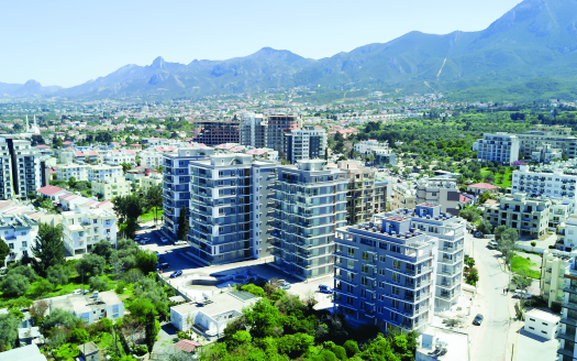 Şehrin merkezindeki Kavanium Residence konut projesinin şık görünümü.